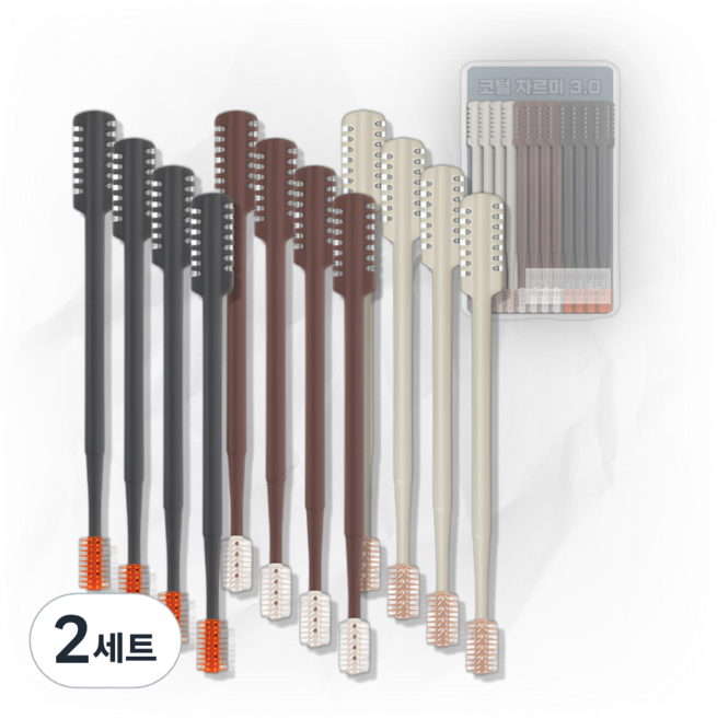 247Products 코털자르미3.0 3세대 코털정리 제거기 247P-K003012, 2세트, 혼합(화이트4p+브라운4p+그레이4p)