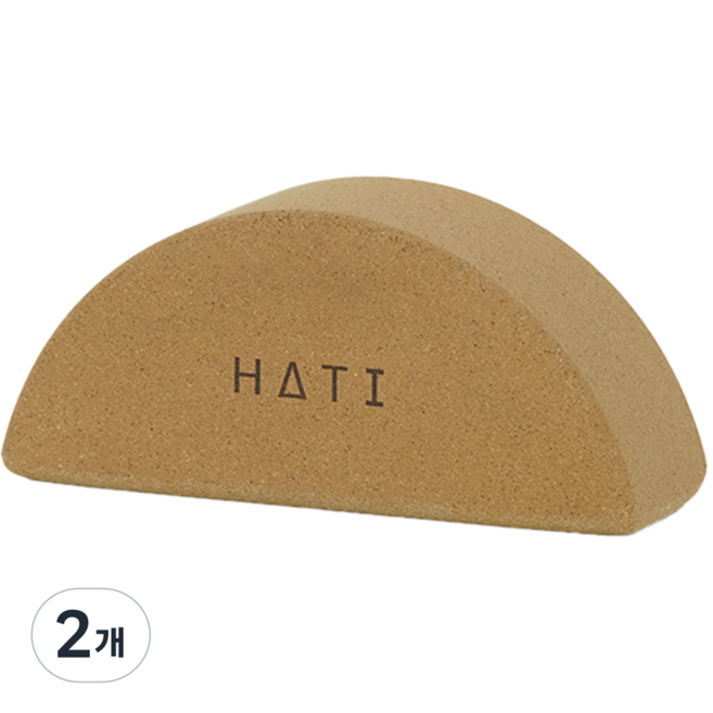 하티 반달블럭 스트레칭 종아리 허리 척추 레그 체형교정 릴렉서 요가블럭, 2개, 코르크 반달블럭