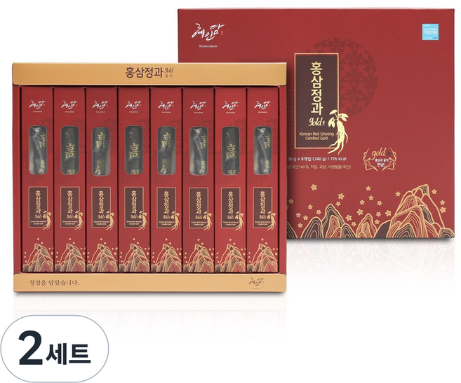 혜인담 홍삼정과 골드 30g x 8개입 선물세트, 2세트, 240g