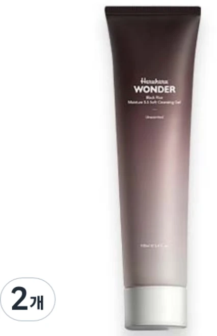 하루하루 원더 블랙 라이스 모이스처 약산성 소프트 클렌징 젤, 100ml, 2개 - 쿠팡