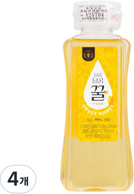 달콤달콤 꿀 사양벌꿀, 500g, 4개