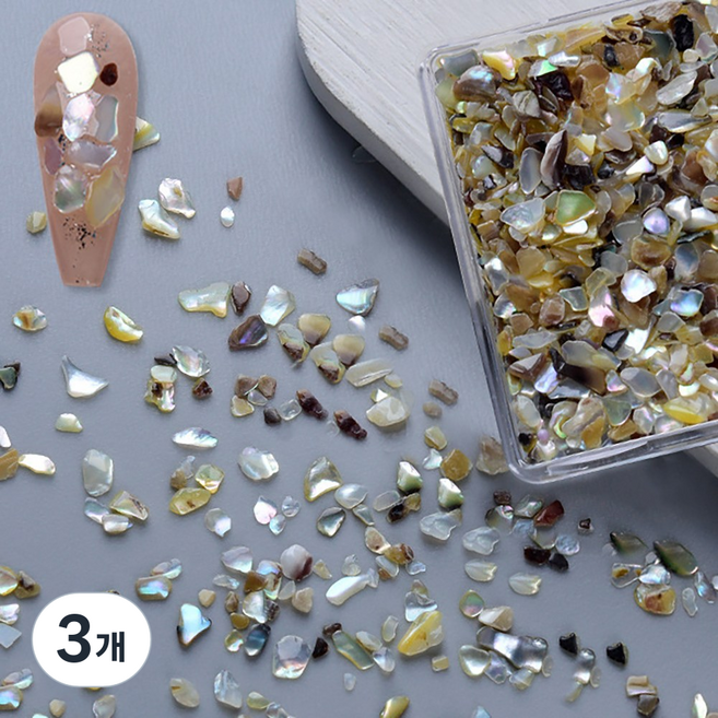 클래식네일 아트 자개 네일파츠 젤네일아트재료, 3개, 믹스(041)