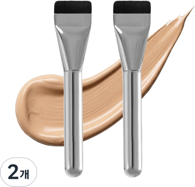 ETCM 결자국제로 초밀착 파운데이션 브러쉬, 2개, 실버