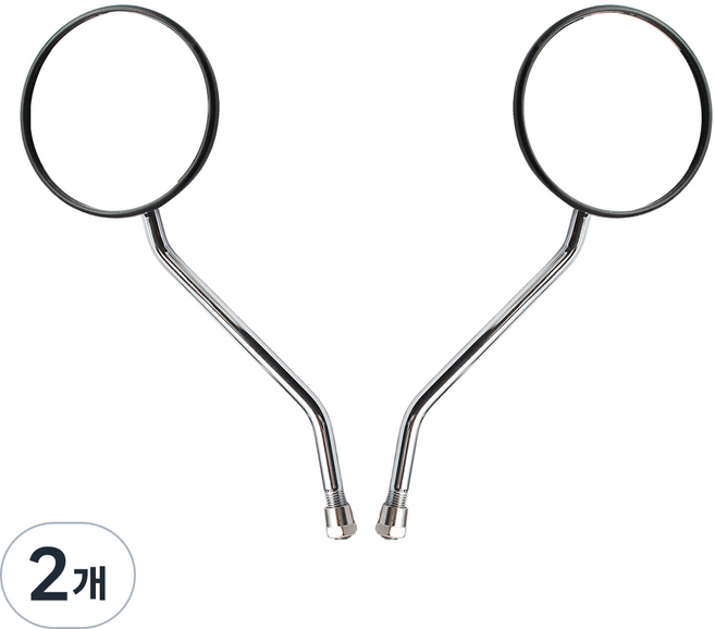 오토바이 바이크 하나로 만능 백미러 사이드미러 거울 검정 블랙 오토바이 보편적 부품 8mm 10mm FOR CG125 CD110, 2개