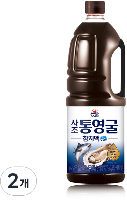 사조 통영굴 참치액, 2.1kg, 2개