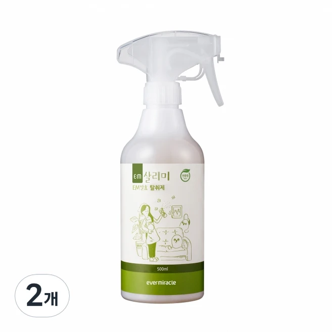 에버미라클 EM발효 친환경 탈취제 항균 탈취 세정 인체무해 자연유래 성분 곰팡이 벌레 다용도 사용 - 쿠팡