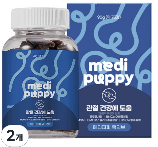 메디퍼피 리포좀 관절 염증 영양제 강아지 보스웰리아 노령견 노견 슬개골 강화 도움, 90g, 2개