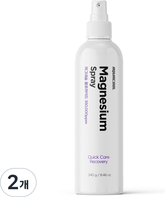 아쿠아쿨 마그네슘 스프레이 240g / 대용량 쿨+핫 뿌리는 신속케어 350000ppm, 2개, 1개입