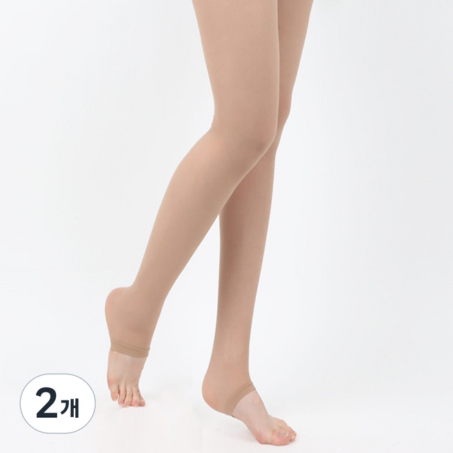 베일리화이트 UV차단 압박 몸매보정 여성 골프스타킹, 30D하이브리드 커피, 2개