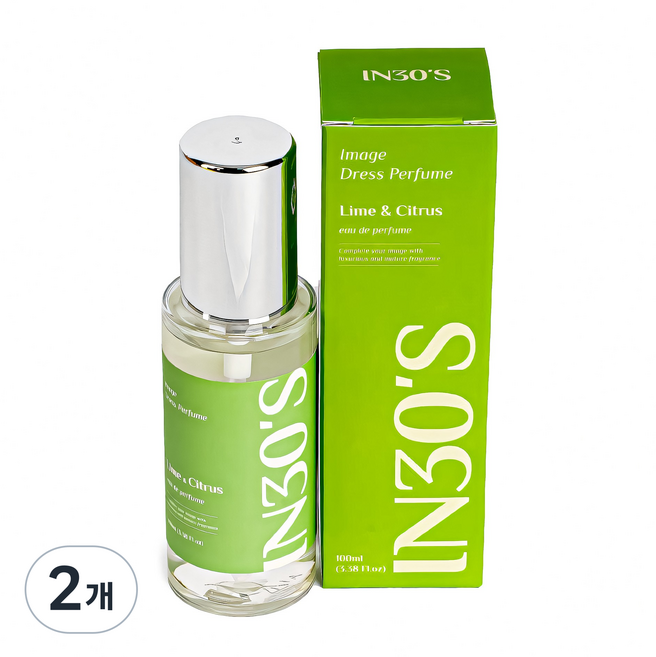 인써티 오드퍼퓸 섬유 향수 드레스퍼퓸, 10.라임앤시트러스, 100ml, 2개