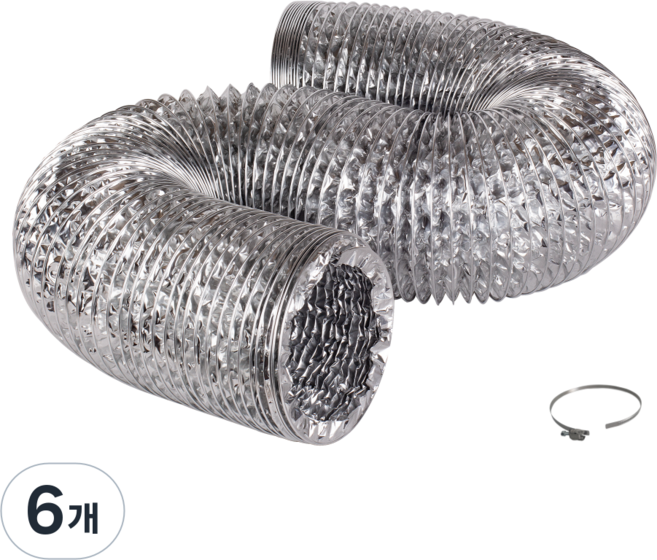 알루미늄 덕트 주름관 자바라트호스 배관 길이 1.5M, 6개
