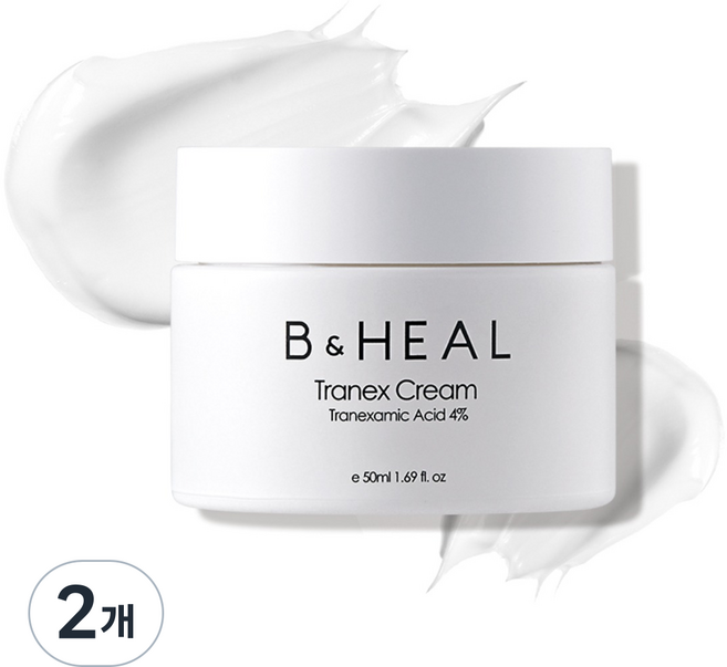 트라넥삼산 4% 색소침착 잡티 멜라토닝 기미 미백 크림, 2개, 50ml