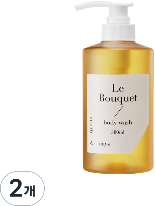 먼스앤데이즈 르 부케 바디워시 플로럴향, 2개, 500ml