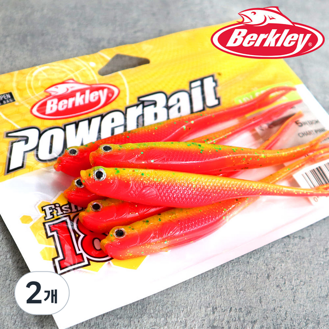 버클리 저크쉐드 5인치 광어 다운샷 웜, 2개, 60g, 차트핑크UV