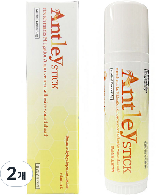 안틀레이 튼살 흉터연고 스틱 의료기기, 15g, 2개