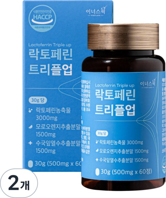 락토페린 트리플업, 60정, 2개