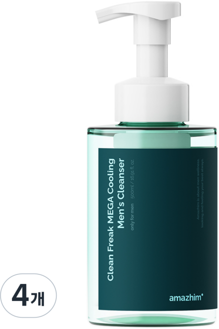어메즈힘 클린프릭 메가 쿨링 남성청결제, 4개, 500ml