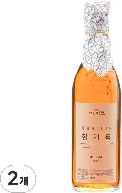시골기름집 중국산 맑은 참기름, 2개, 350ml