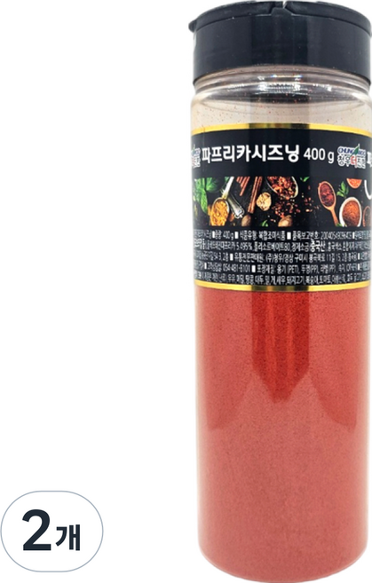 청우 더진한 파프리카씨즈닝 파프리카시즈닝, 400g, 2개