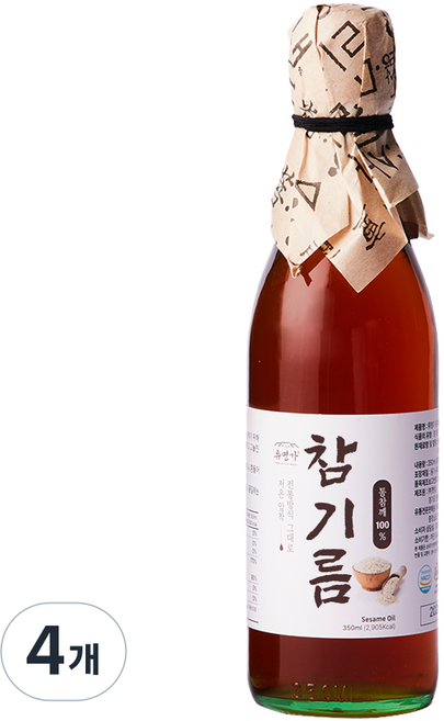 류명가 참기름, 4개, 350ml