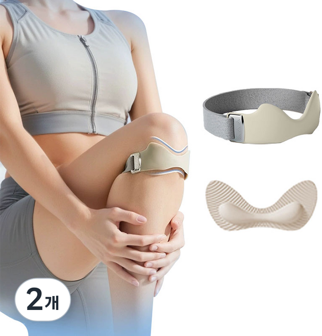 무릎 보호대 달리기 자전거 농구 배드민턴 슬개건 보호대, 그레이, 2개