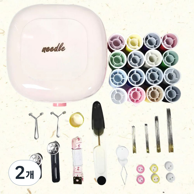 가정용 반짇고리 세트 바지 허리 늘리기 줄이기, 2개, 1. 쉐도우 핑크