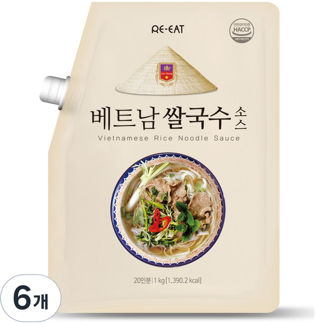 리잇 베트남 쌀국수 소스(Que Huong Pho) 20인분, 6개, 1kg