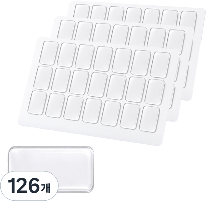 투명 양면 접착 패드 피규어 고정 스티커 미끄럼방지 젤 패드 소품 고정 테이프 10x20mm, 126개