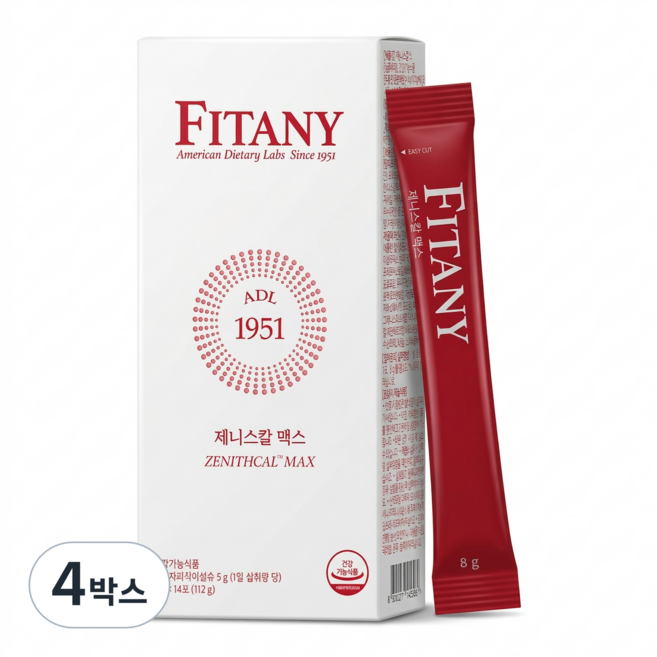 [FITANY] 피타니 제니스칼 맥스 차전자피 식이섬유, 4박스, 112g