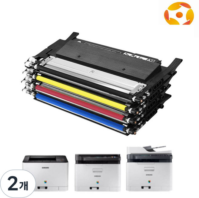 삼성 컬러 프린터 SL-C565FW 토너 호환, 2개, 신규 칩장착 CLT-K515S 검정색