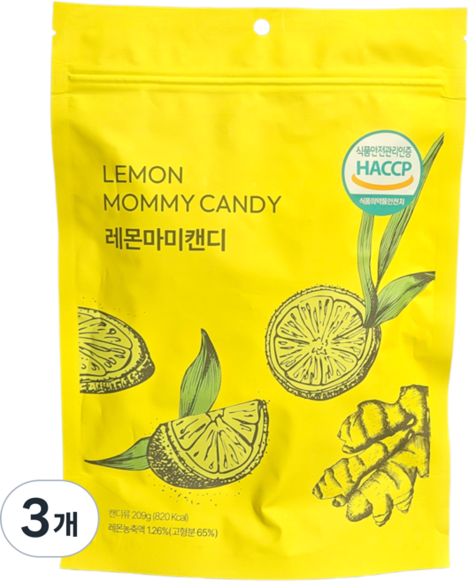 이안오름 레몬마미캔디 범용 과일, 3개, 209g