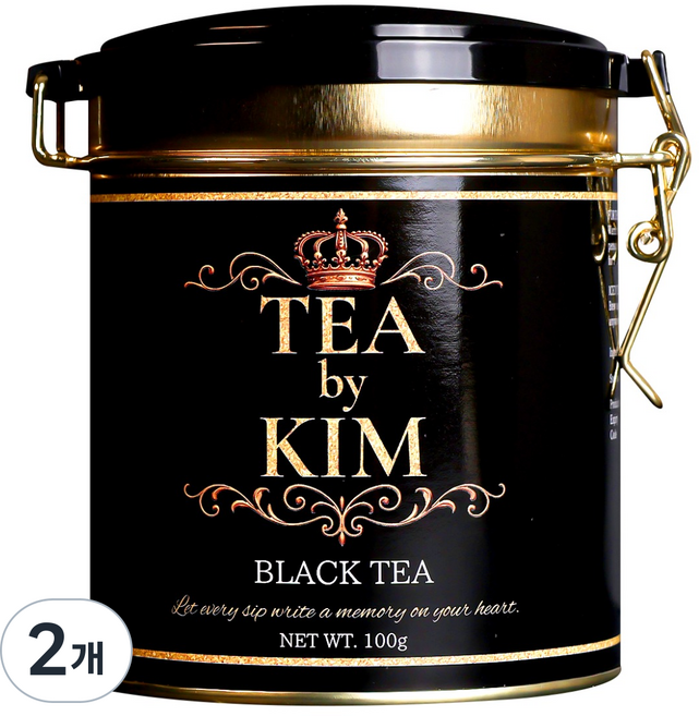 티바이킴 프리미엄 실론 블랙티 틴케이스, 2개, 1개입, 100g
