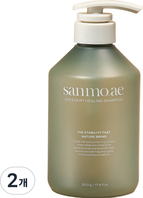 산모애 그리너리 힐링 임산부 샴푸 안심성분 출산선물, 500g, 2개