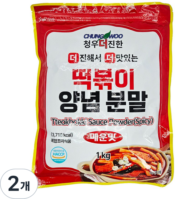 떡볶이양념분말(매운맛) 1KG/청우-, 1kg, 2개