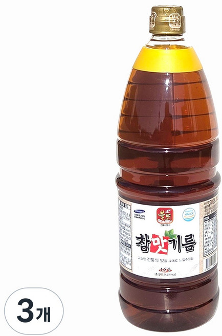 세진푸드불로 참맛기름, 1.8L, 3개