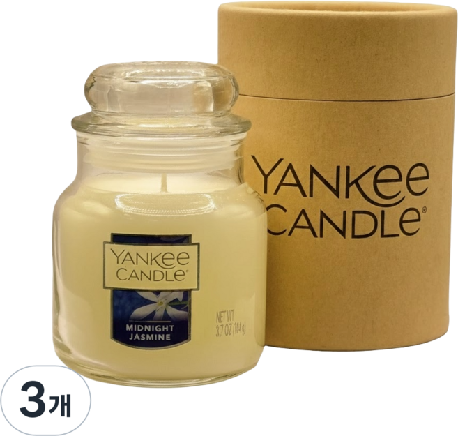 양키캔들 자캔들(스몰 선물용팩), 3개, 104g, 미드나잇쟈스민
