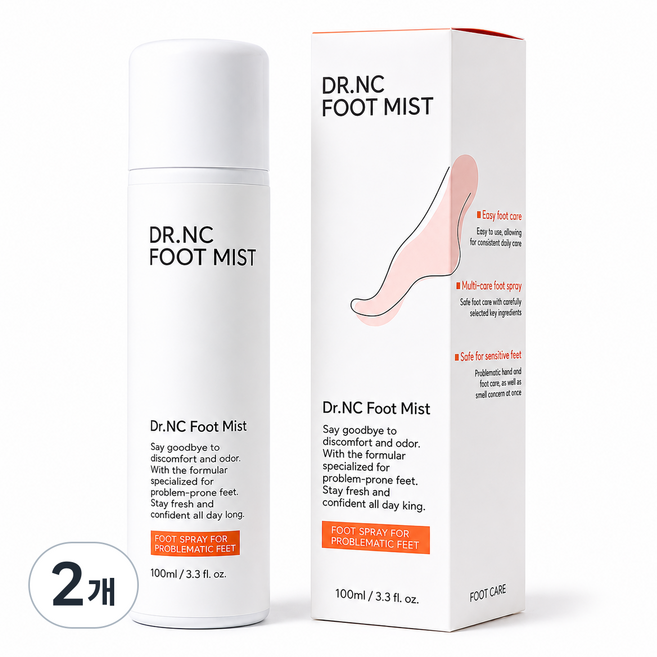 닥터엔씨 풋미스트 올인원 문제성 발톱 케어 발냄새 제거 스프레이, 100ml, 2개, 1개입