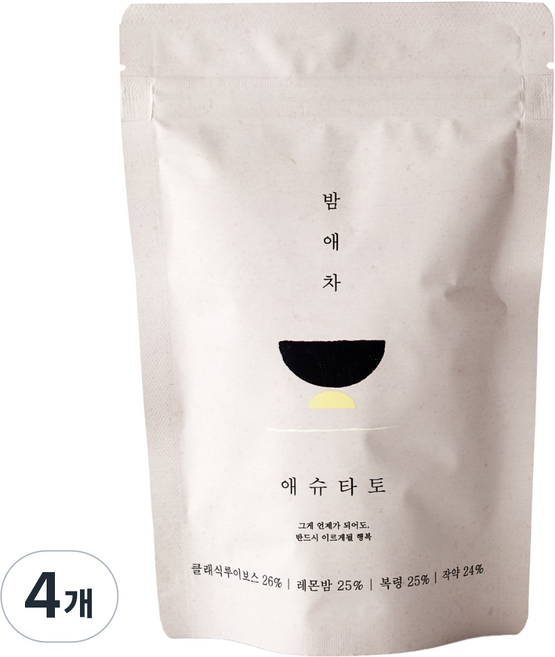 생리통 출산후 붓기차 순환차 숙면차 복령 작약 루이보스 레몬밤 밤애차, 4개, 20개입, 2g