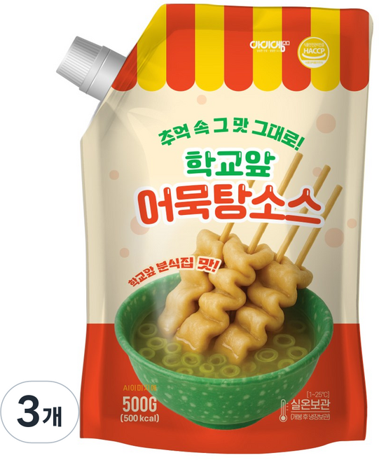 아이엠소스 학교앞어묵탕소스, 3개, 500g