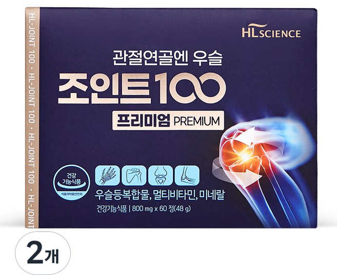 관절연골엔 우슬조인트100 프리미엄, 60정, 2개