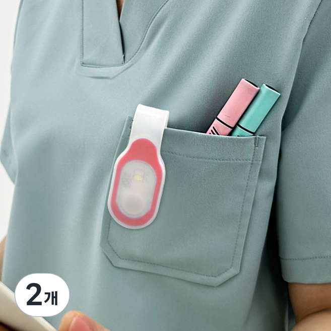 LED 실리콘 램프 휴대용 손전등 자전거 조명 랜턴 간호사용품 소형후레쉬, 2개, 레드