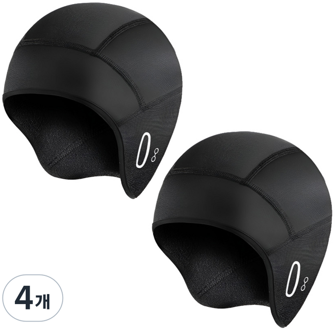 CULT 라이딩 기모 방한 이너캡 1+1, SC1.기모 이너캡 블랙, 4개