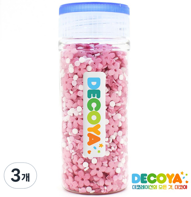 데코야 체리블라썸 믹스간편용기 (스프링클/제과제빵/데코), 3개, 85g