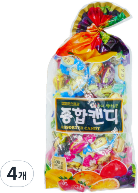동아제과 디저트종합캔디, 500g, 4개