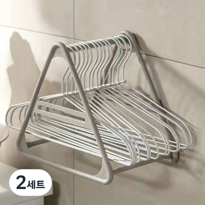 레디박스 정리보관 옷걸이 홀더 수납 거치대 2개 세트, 그레이, 2세트