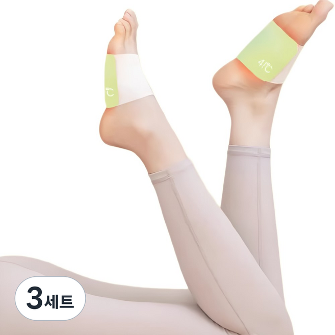 힐링스팀 밴드형 발핫팩 맨살착용 저온핫팩 수족냉증 케어 온열테라피 (개별포장), 3세트