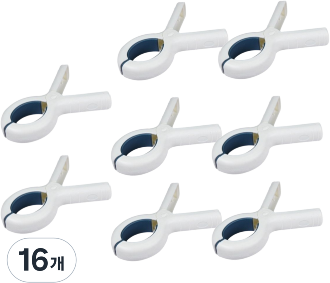 클린앤픽 대형 빨래집게 이불집게 건조집게 침구집게, 16개, 미드블루