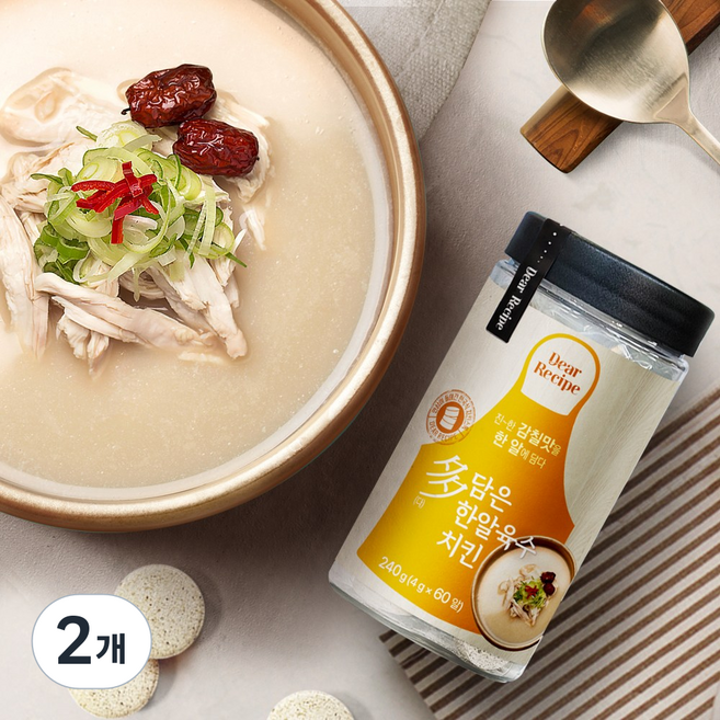 다담은 한알육수 치킨스톡 60알 코인, 2개, 240g