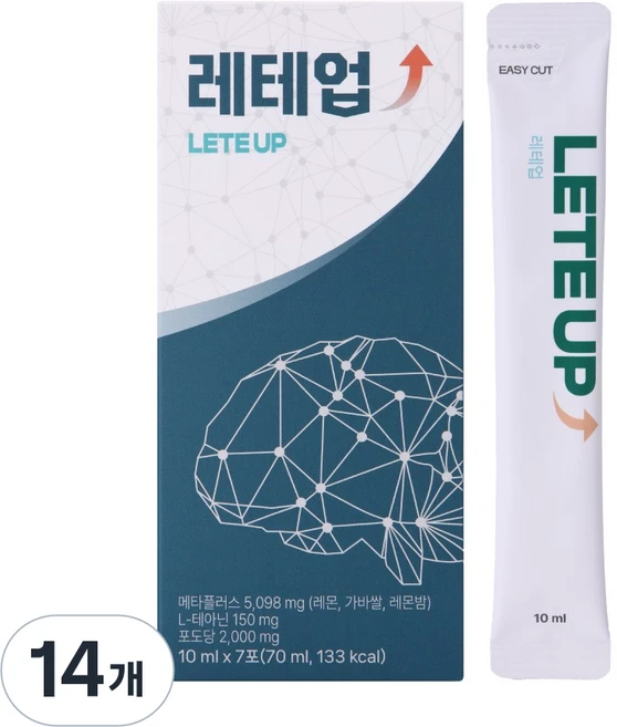 레테업 어린이 유아 무카페인 L- 테아닌 긴장감완화 키즈 공부 초등 집중력 긴장감, 14개, 10ml - 쿠팡