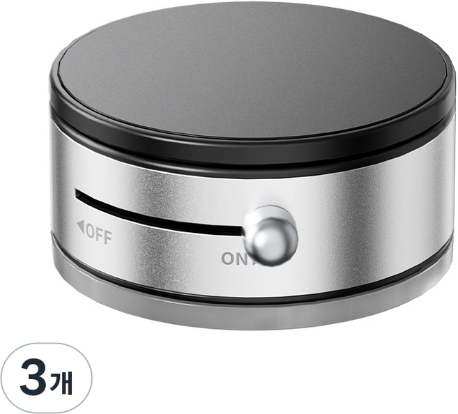 MH 금속 흡입판 이중 흡착 소재 초소형 진공 자석 핸드폰 거치, 3개, 실버